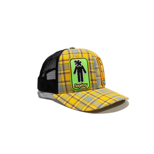 Plaid Mesh Cap
