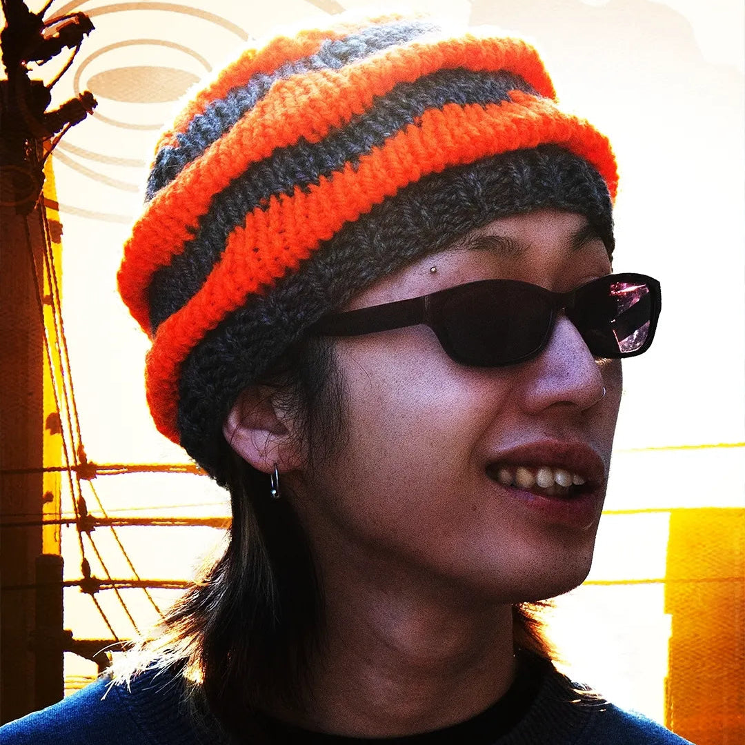 Knitting beanie