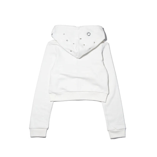 Pierced Patch Zip Hoodie