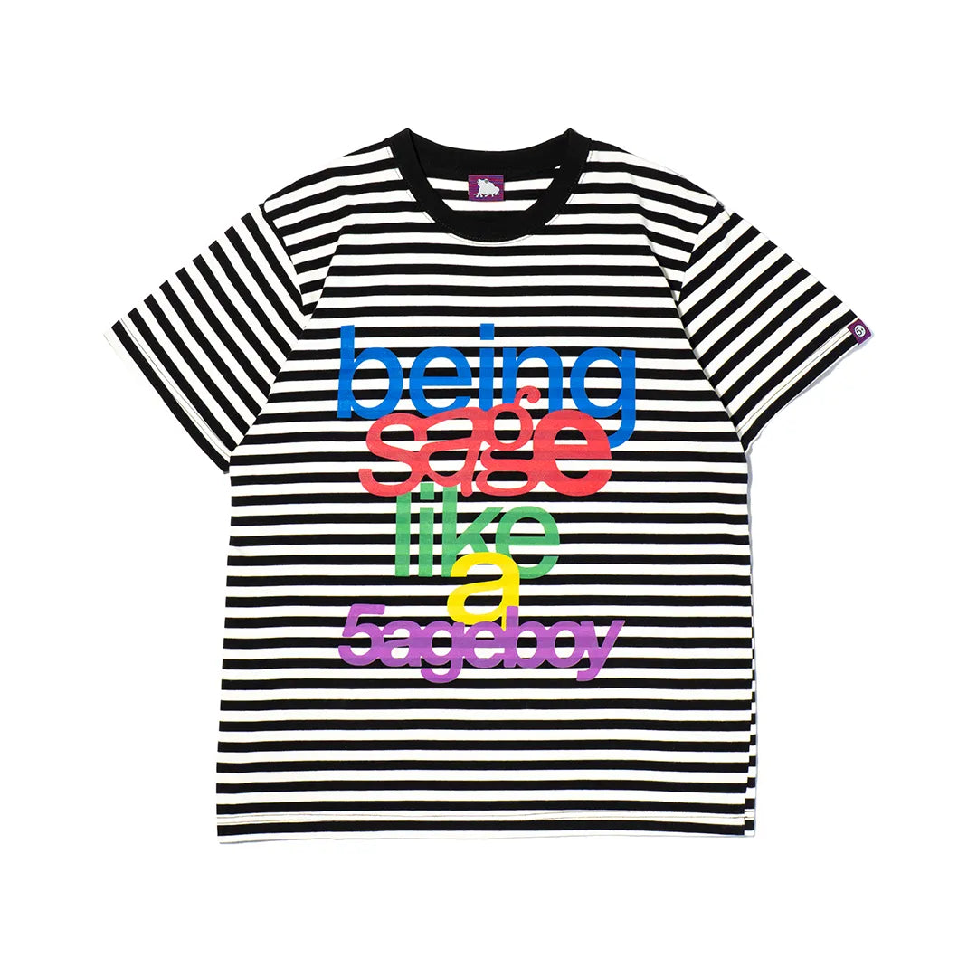 Crayon box "being sage" Striped S/S Tee