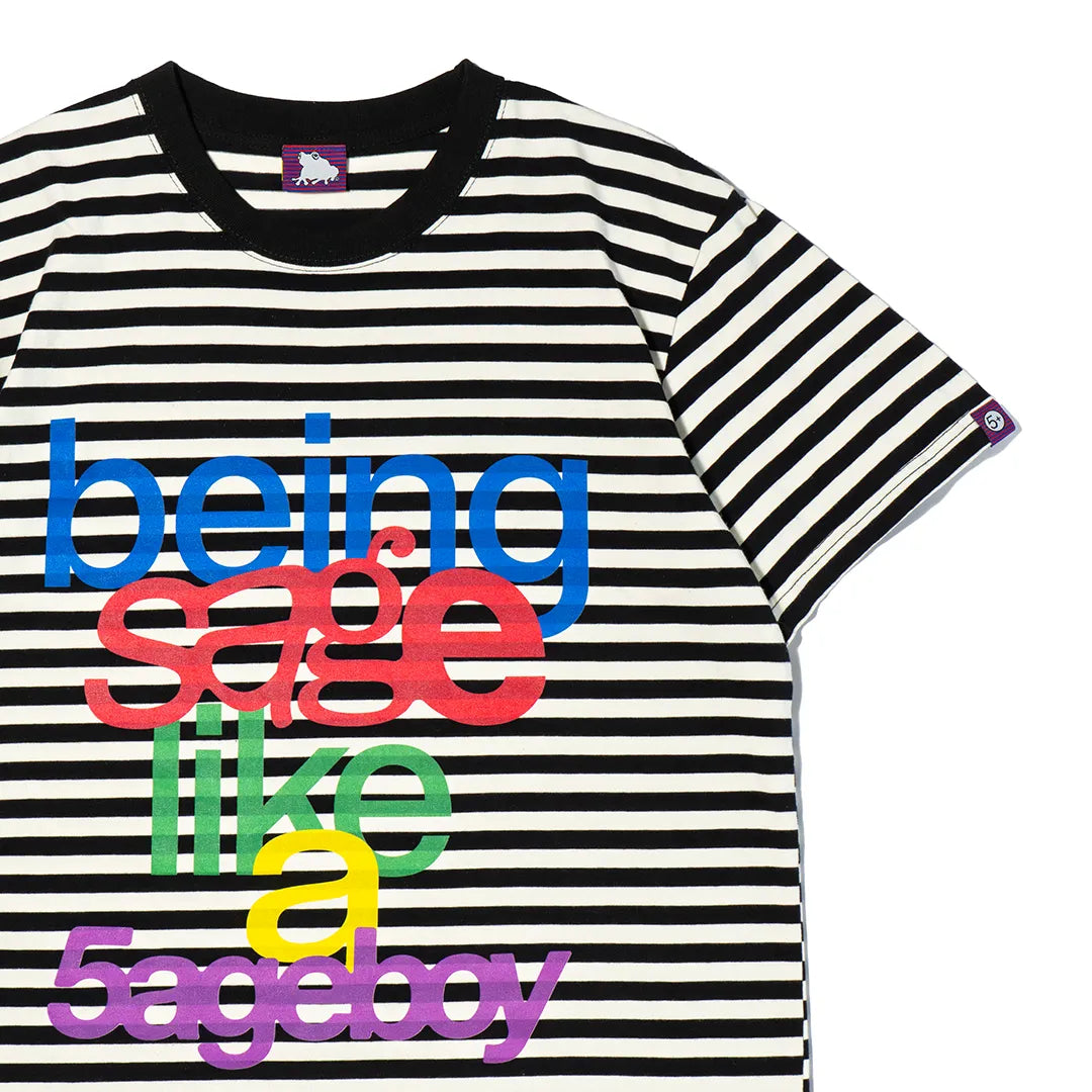 Crayon box "being sage" Striped S/S Tee