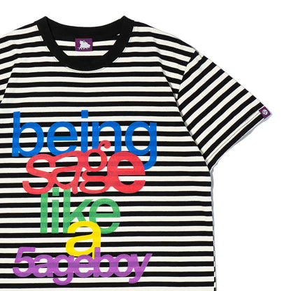 Crayon box "being sage" Striped S/S Tee