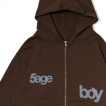 sageboy zip Hoodie