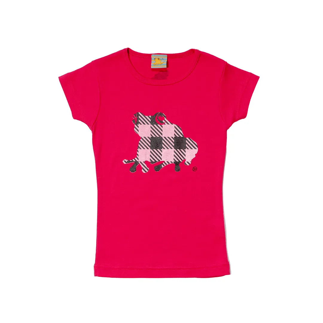 gingham kaeru lady's S/S Tee