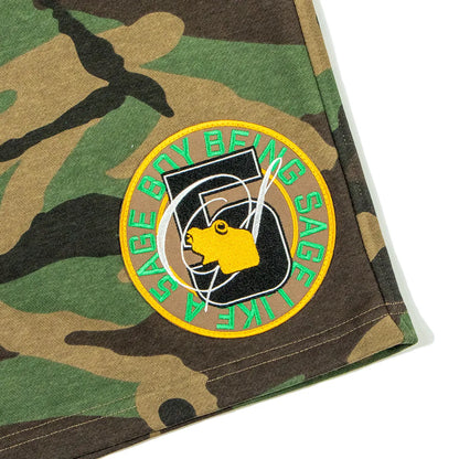 5age patch sweat shorts