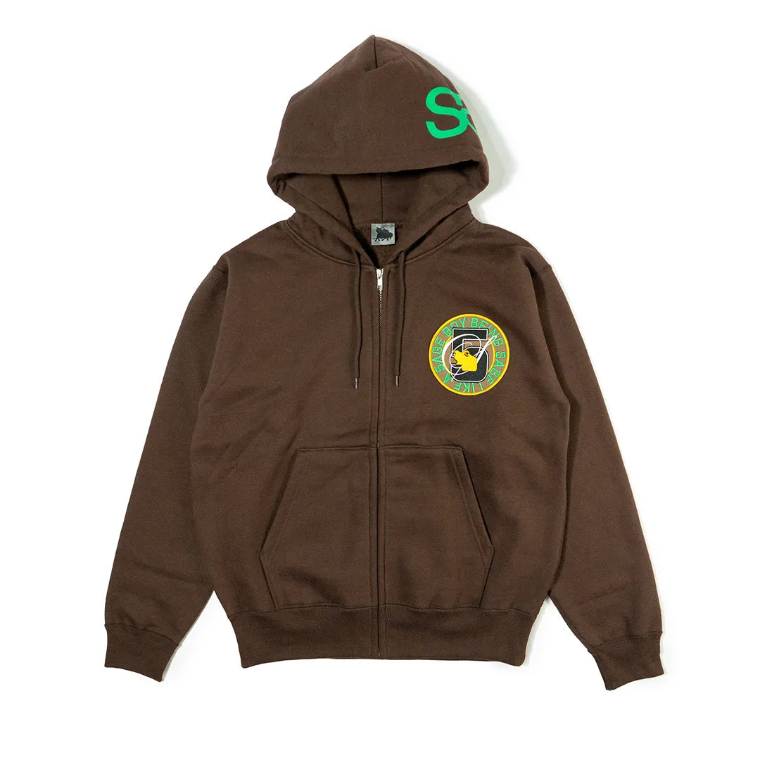 5age patch zip hoodie