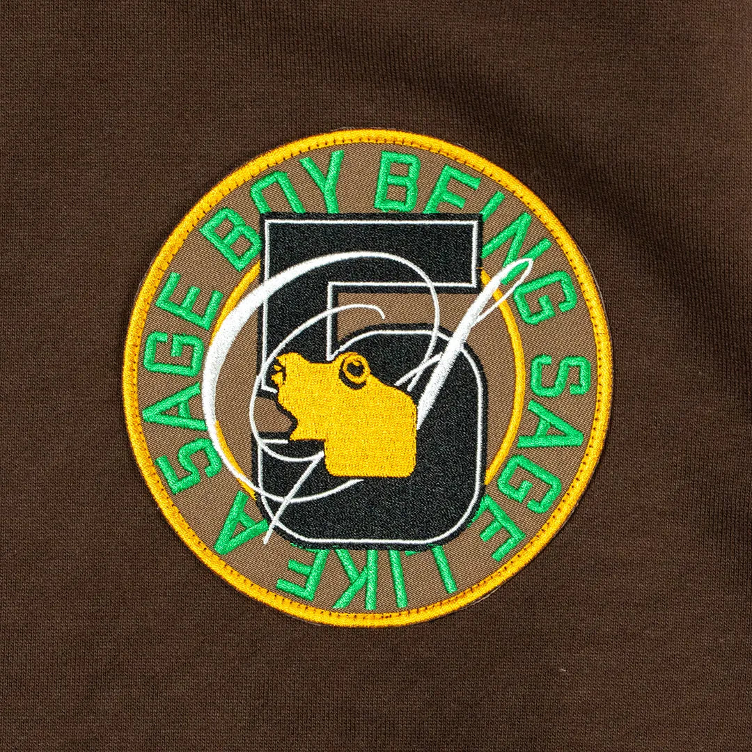 5age patch zip hoodie