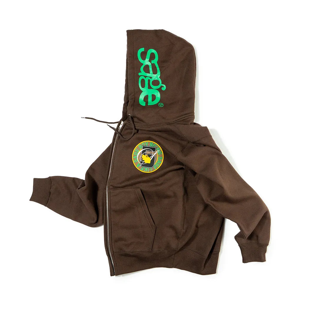 5age patch zip hoodie