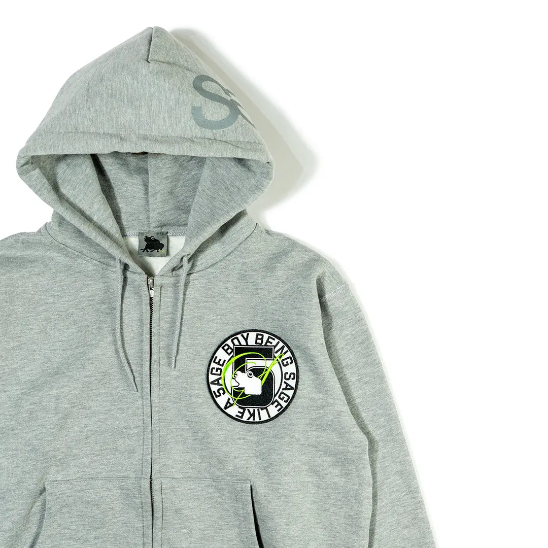 5age patch zip hoodie