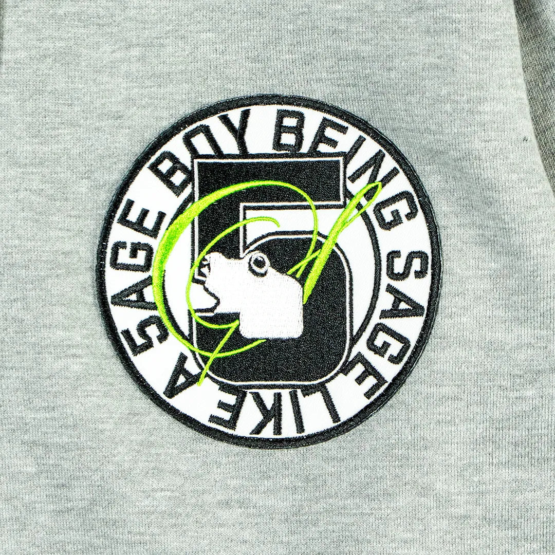 5age patch zip hoodie