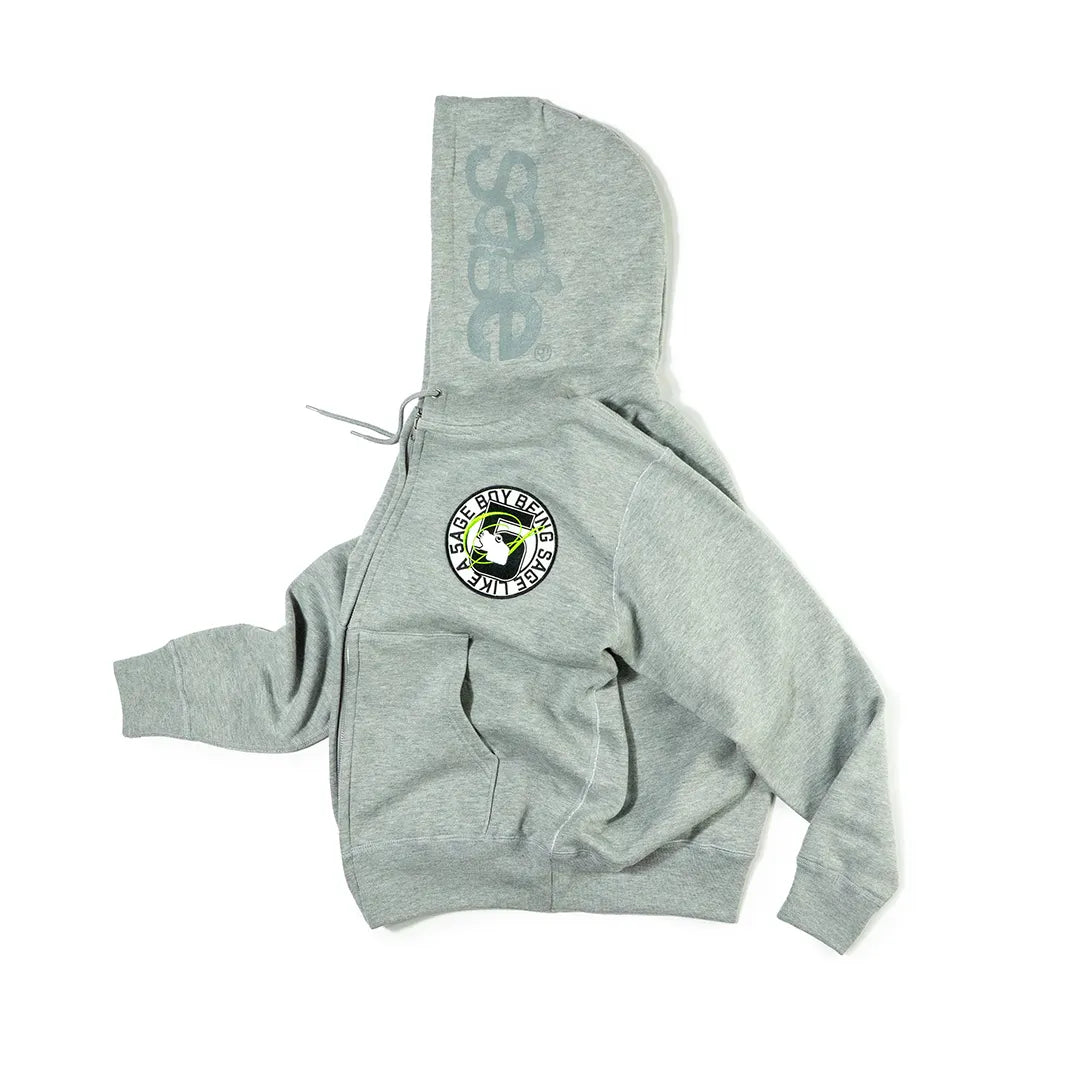 5age patch zip hoodie