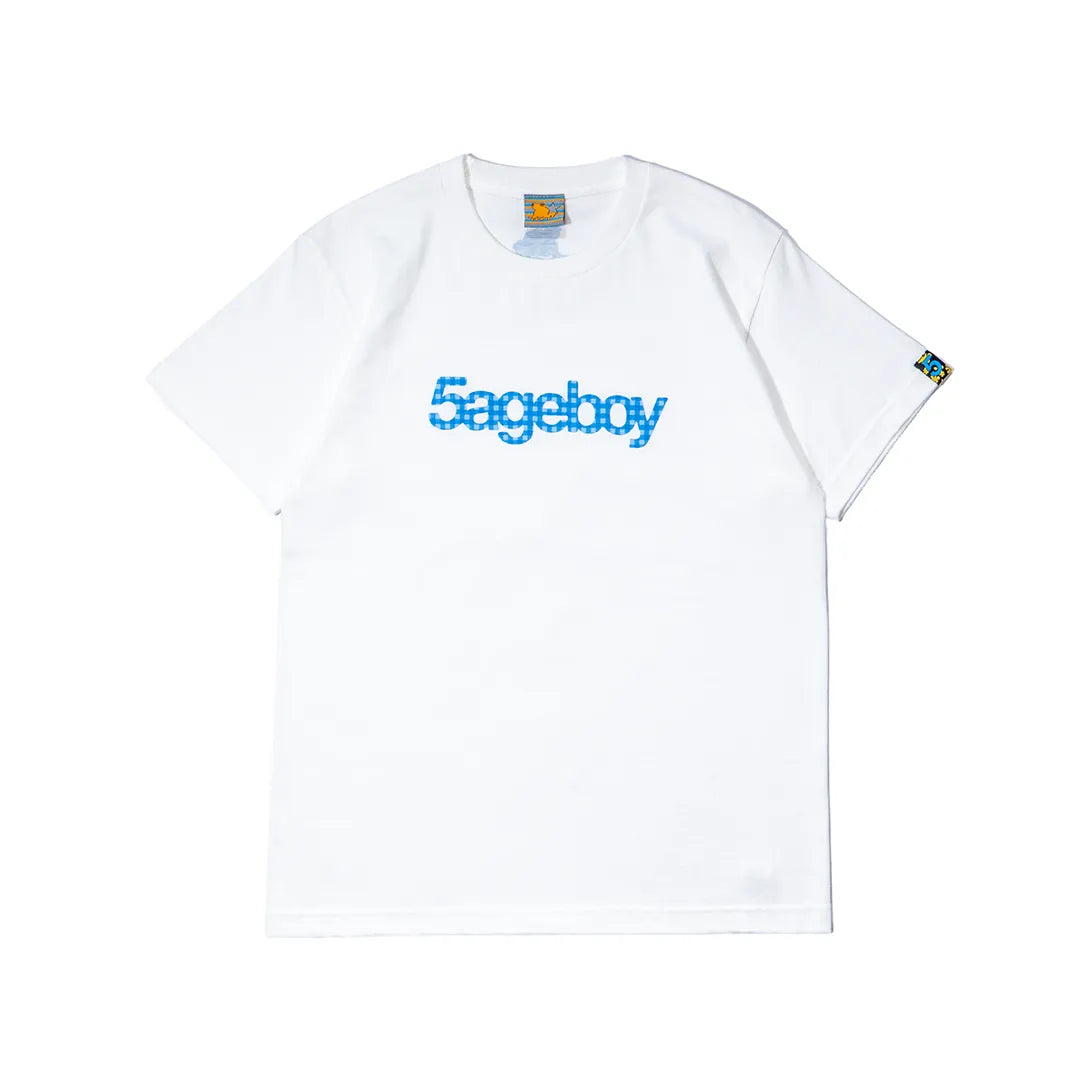 5ageboy gingham logo S/S Tee