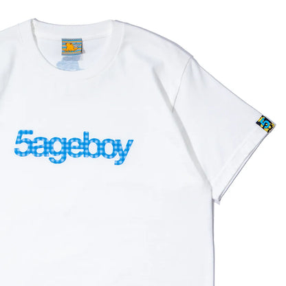 5ageboy gingham logo S/S Tee